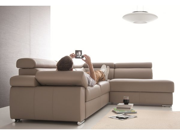 Kožená rohová sedací souprava FOCUS