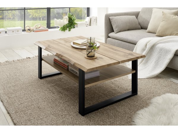 Konferenční stolek VENICE dub wotan/černý mat