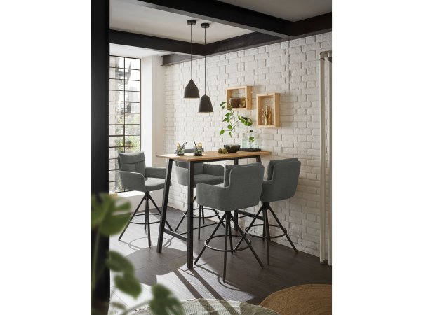 Barová otočná židle Sofia manšestrová krémová