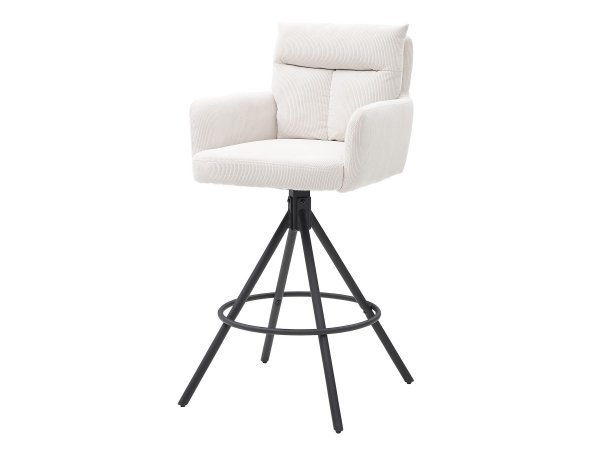 Barová otočná židle Sofia manšestrová krémová