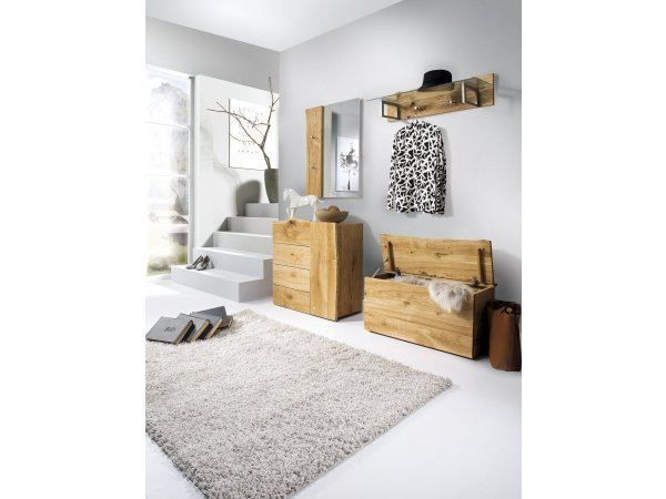 Dubový nábytek z masivu do předsíně WOODLINE 4 dub přírodní