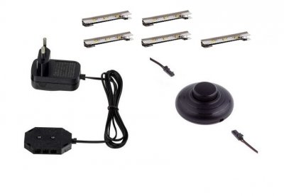 LED osvětlení skleněných polic - KLIP