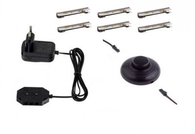 LED osvětlení skleněných polic - KLIP