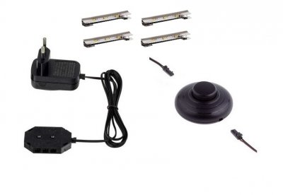 LED osvětlení skleněných polic - KLIP
