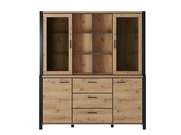 Nábytek do jídelny a obývacího pokoje AKTIV dub Taurus/černý mat