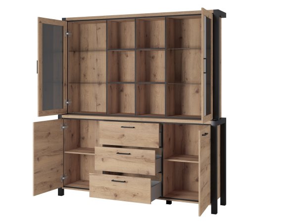 Nábytek do jídelny a obývacího pokoje AKTIV dub Taurus/černý mat