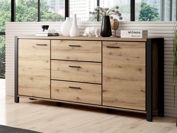 Nábytek do jídelny a obývacího pokoje AKTIV dub Taurus/černý mat