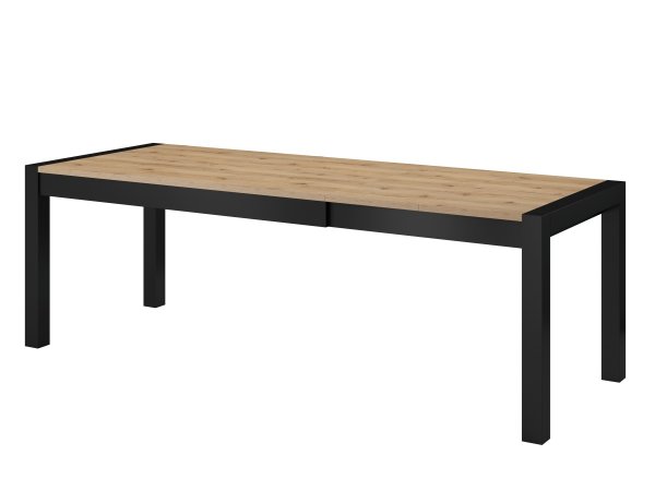 Rozkládací jídelní stůl (typ 92) AKTIV 160-200-240x90 dub Taurus/černý mat