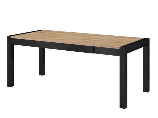Rozkládací jídelní stůl (typ 92) AKTIV 160-200-240x90 dub Taurus/černý mat