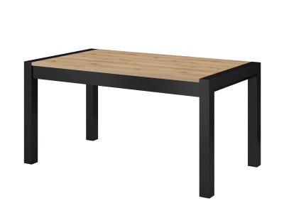 Rozkládací jídelní stůl (typ 92) AKTIV 160-200-240x90 dub Taurus/černý mat