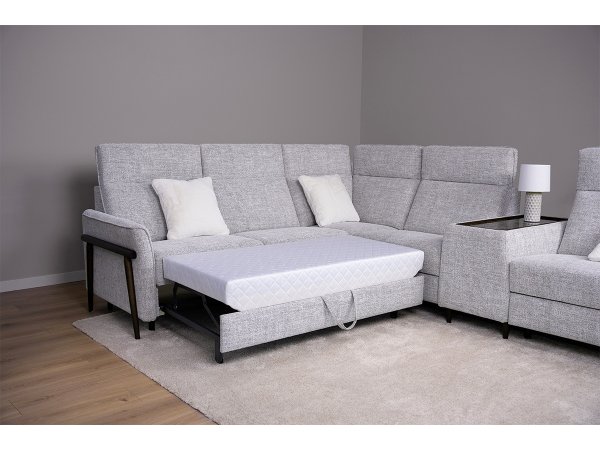 Rohová rozkládací sedací souprava s elektrickou funkcí relax AMBRA