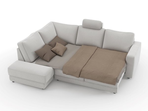 Rohová rozkládací sedací souprava DARIA