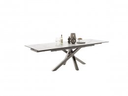 Rozkládací jídelní stůl ALMIROS krémový mramor