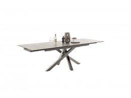Rozkládací jídelní stůl ALMIROS šedý mramor