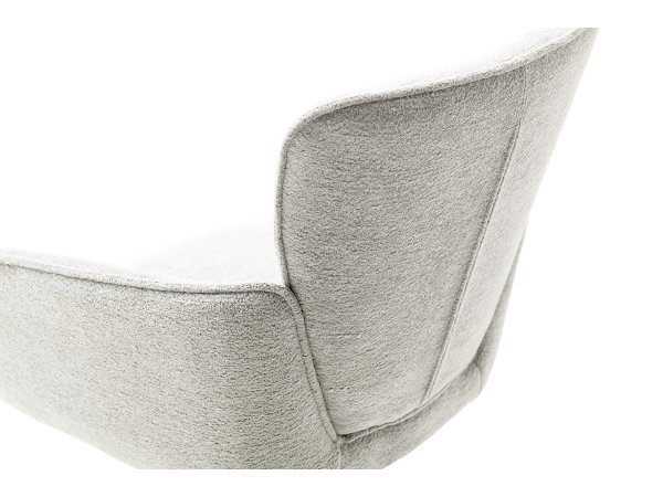 Jídelní otočná židle AMBER E, světle šedá