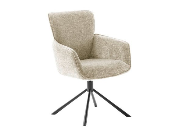 Jídelní otočná židle AMBER S, krémová