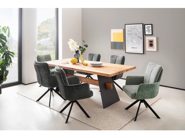 Jídelní otočná židle MALIA S s područkami antracit