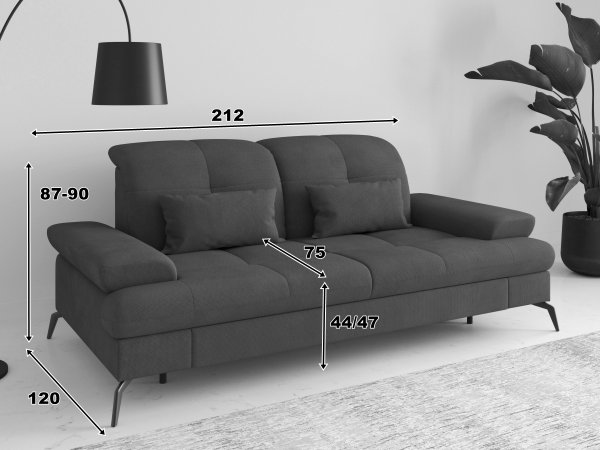 Moderní pohovka 3-sed AMICA