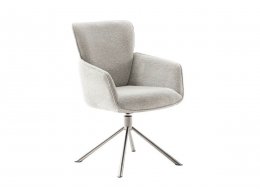 Jídelní otočná židle AMBER E, světle šedá