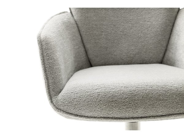 Jídelní otočná židle AMBER E, světle šedá