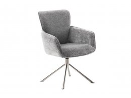 Jídelní otočná židle AMBER E, šedá