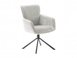 Jídelní otočná židle AMBER S, světle šedá