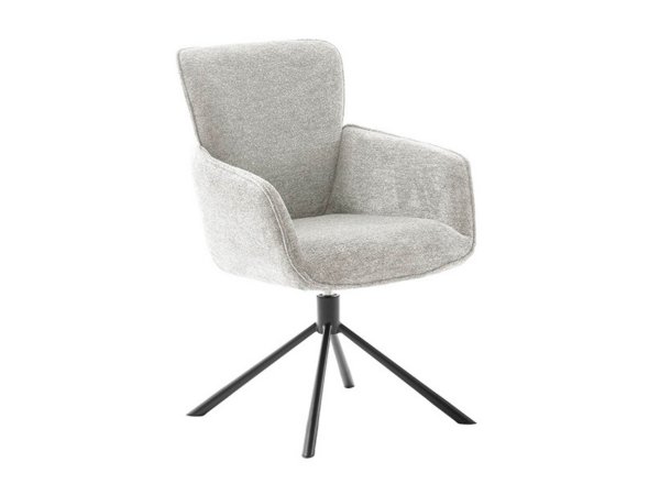 Jídelní otočná židle AMBER S, světle šedá