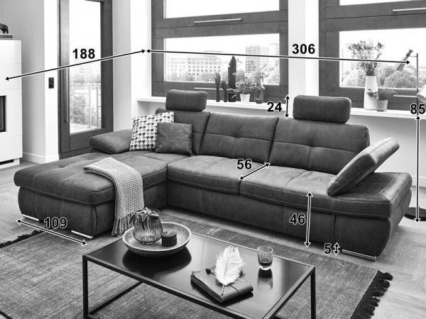 Rohová sedací souprava ARGENTO