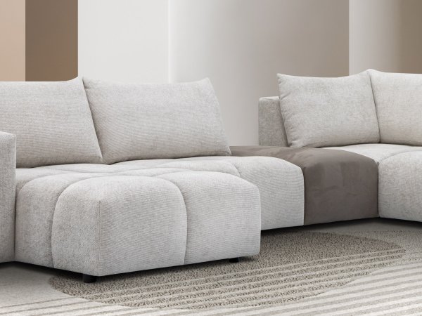 Stylová rohová sedací souprava ve tvaru U ARNES