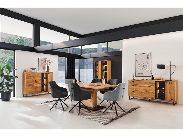 Jídelní otočná židle KASAMA s područkami hellgrau