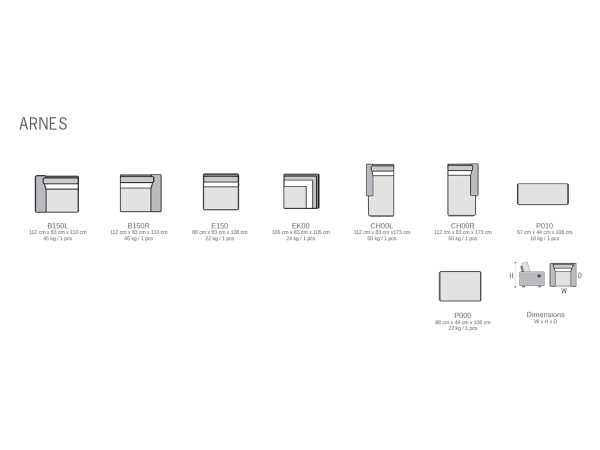 Stylová rohová sedací souprava ve tvaru U ARNES