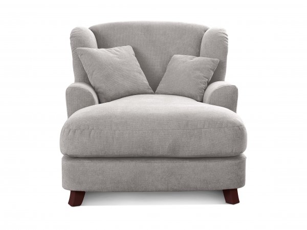 Světle šedé prodloužené křeslo ASADO