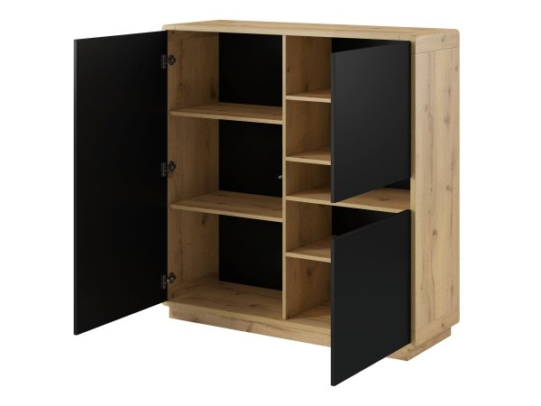 Nábytek do obývacího pokoje ASTON 2 dub Taurus/černá supermat