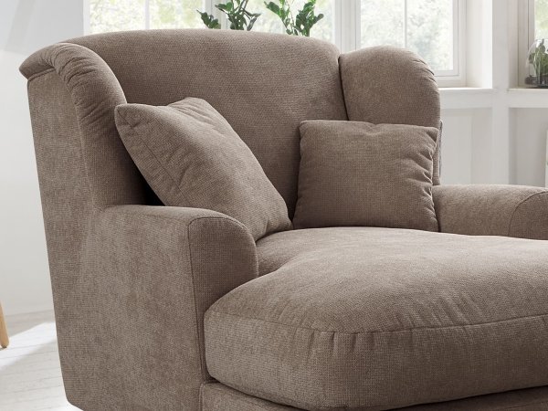 Longchair ve skandinávském stylu - prodloužené křeslo ASADO v béžovošedé šedé barvě