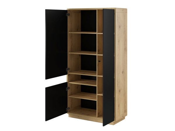 Nábytek do obývacího pokoje ASTON 2 dub Taurus/černá supermat