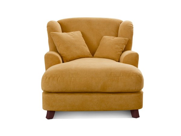 Longchair ve skandinávském stylu - prodloužené křeslo ASADO v hořčicové barvě