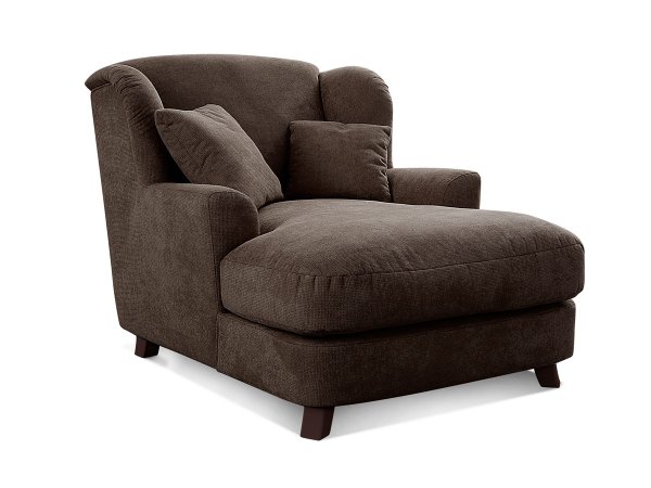 Longchair ve skandinávském stylu - prodloužené křeslo ASADO v kávové barvě