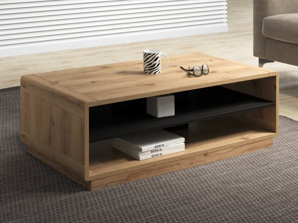 Nábytek do obývacího pokoje ASTON 2 dub Taurus/černá supermat