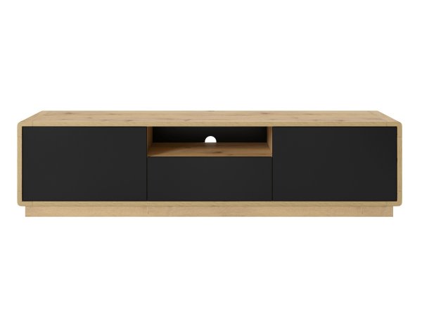 Nábytek do obývacího pokoje ASTON 2 dub Taurus/černá supermat