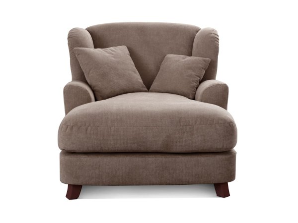 Longchair ve skandinávském stylu - prodloužené křeslo ASADO v béžovošedé šedé barvě