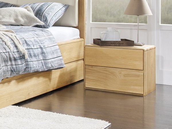 Dubový noční stolek se zásuvkami ATLANTA typ 82 dub přírodní
