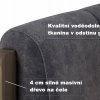 ATLANTA postel s úložným prostorem včetně roštu 160x200 typ 16 dub pálený, látka D'ORO 5110 Grafit
