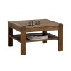 Dubový konferenční stolek s poličkou čtvercový ATLANTA typ 66 dub pálený