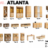 Dubový nábytek z masivu do obývacího pokoje ATLANTA