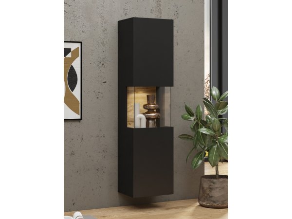 Obývací sestava AVA 04 černý mat/dub wotan