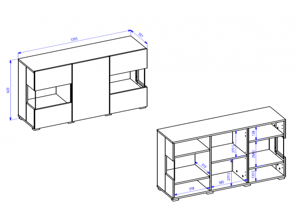Obývací sestava AVA 04 černý mat/dub wotan