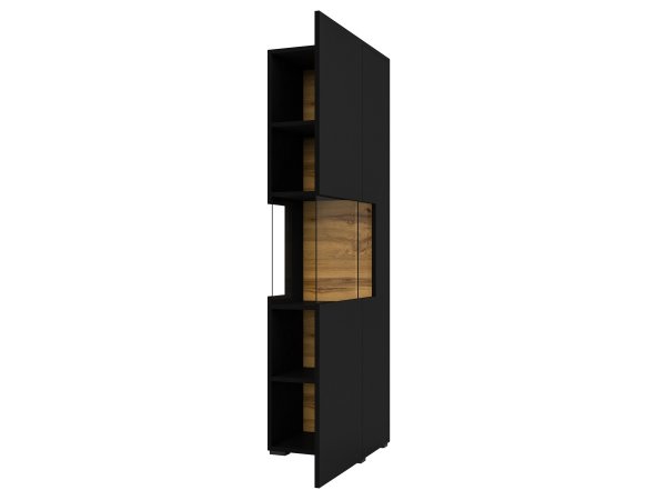 Obývací sestava AVA 04 černý mat/dub wotan