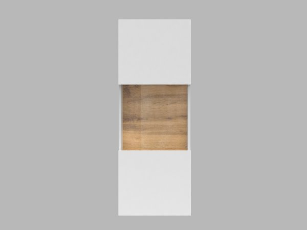 Vitrína závěsná AVA bílý mat/dub wotan (Typ 07)