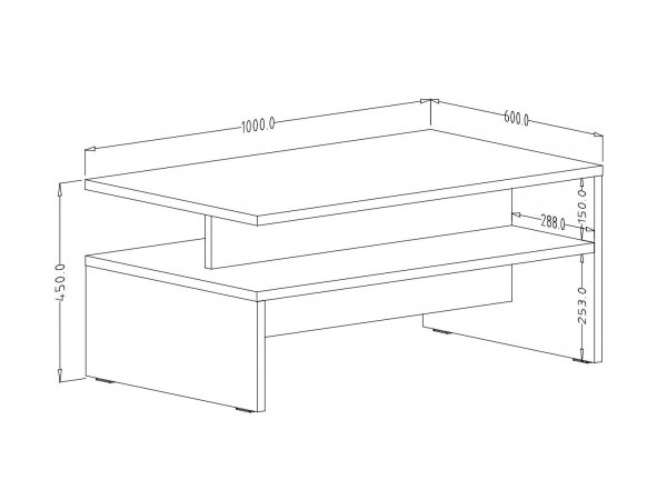 Konferenční stolek BAROS dekor beton