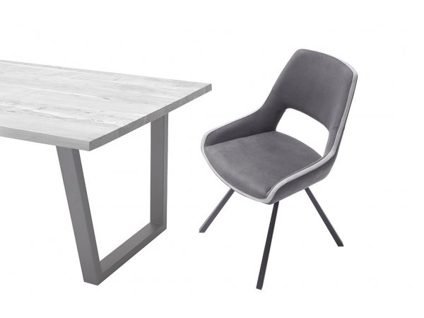 Jídelní otočná židle BAYONNE šedá